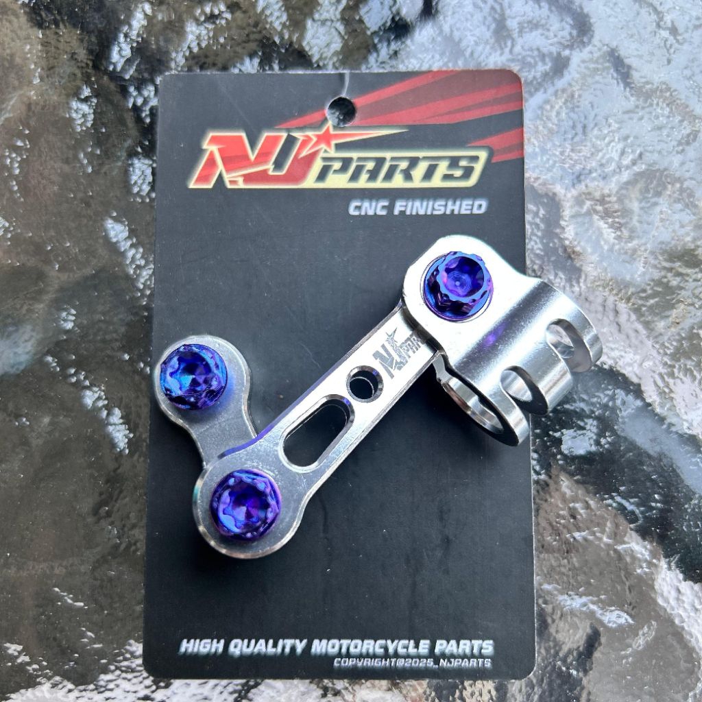 Breket Pangkon Selang Rem Depan Titanium + Baut Universal - Image 4