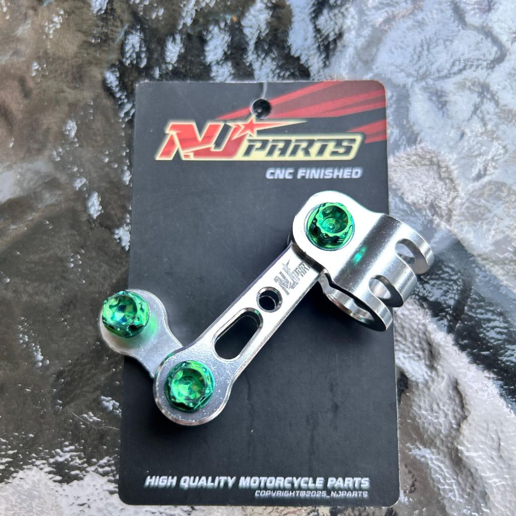 Breket Pangkon Selang Rem Depan Titanium + Baut Universal - Image 3