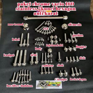 Paket Baut Fullset Stainless 2 Kunci Hexagon – Vario 160