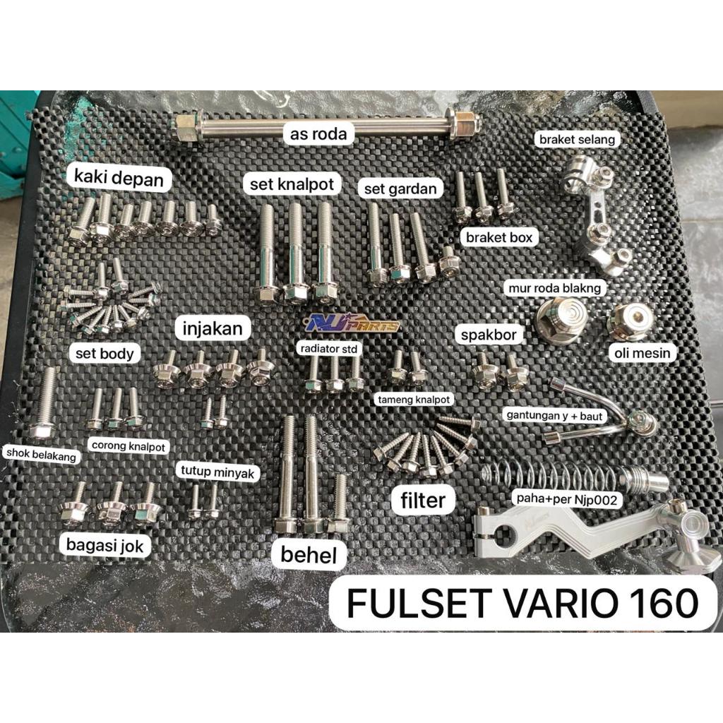 Paket Fullset Baut Stainless – Vario 160 (Bagian Terlihat)