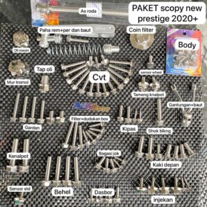 Paket Baut Per Bagian Stainless 2 Kunci – Scoopy Prestige 2020+