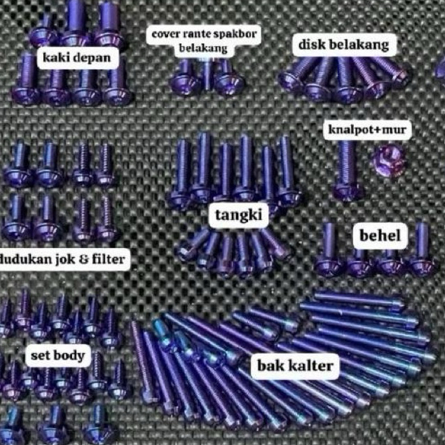 Paket Baut Titanium Per Bagian – Yamaha MX King - Image 2