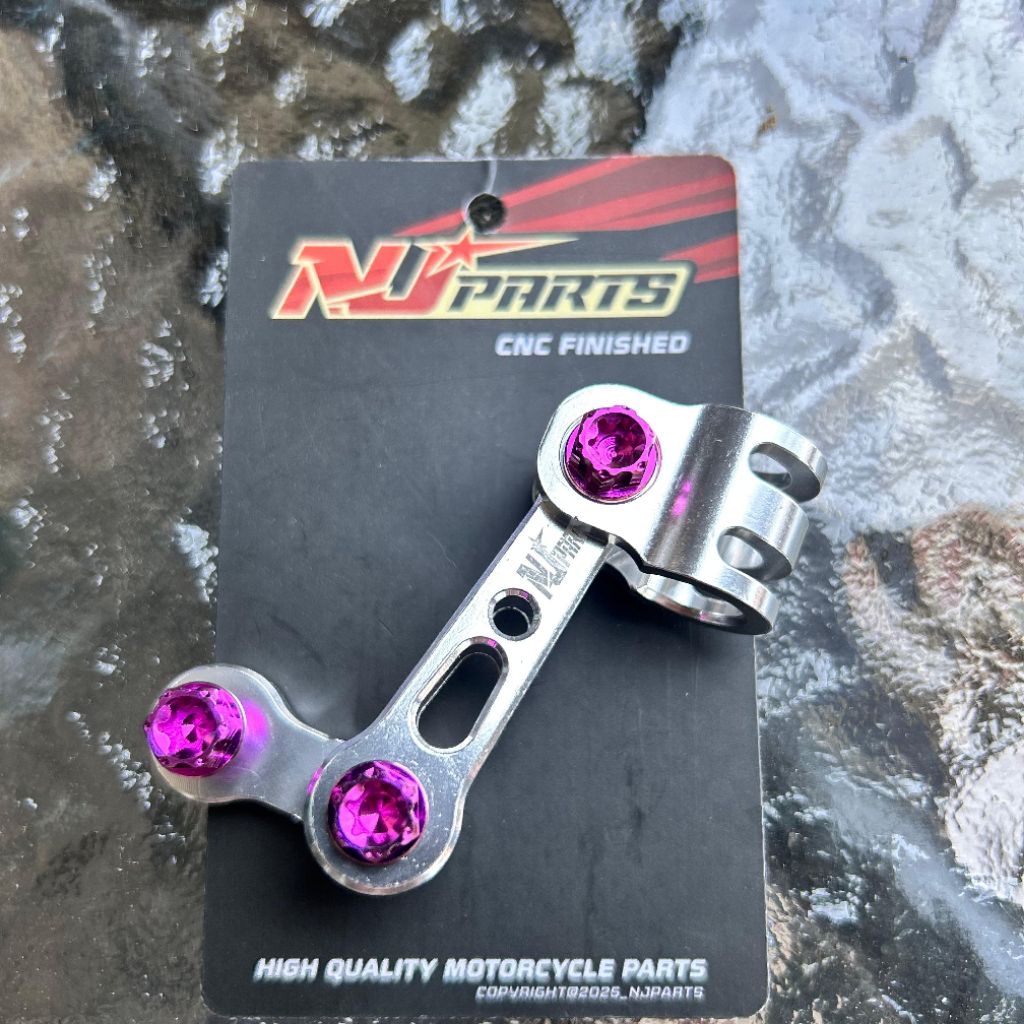 Breket Pangkon Selang Rem Depan Titanium + Baut Universal - Image 7